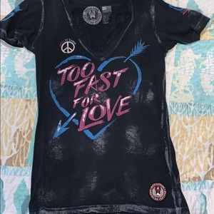 Women’s studded Affliction Tee